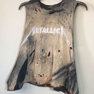 Customized Distressed Metallica Muscle tee